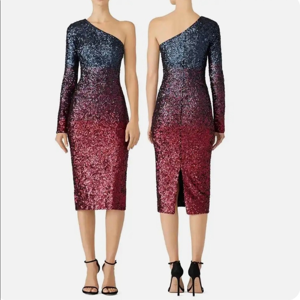 Gorgeous one shoulder ombre dress by Dress the Population!